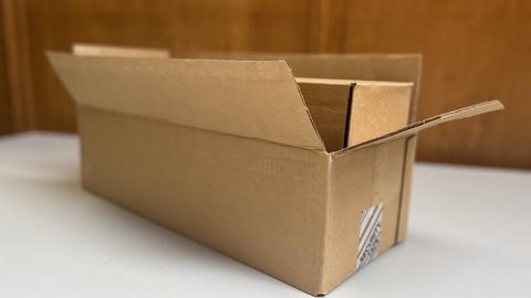 A cardboard box